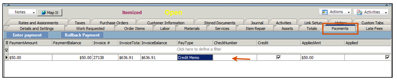SMEInvoice PaymentTab CreditMemo.png