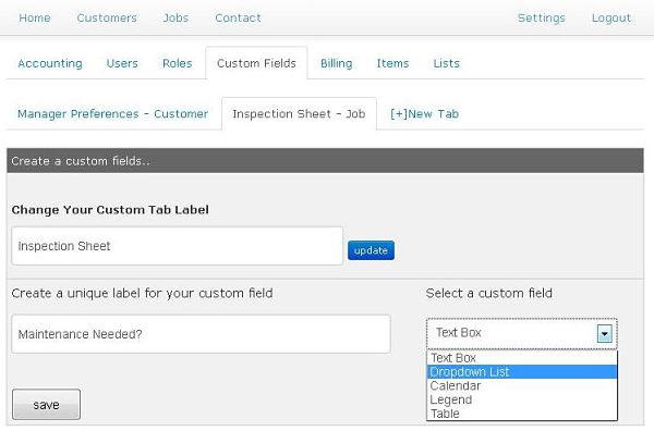 Creating a custom field sheet under "Settings"